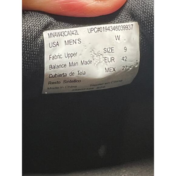 Athletic Works Memory Foam Rudy Gray Black Shoe Mens 9 - Picture 8 of 8